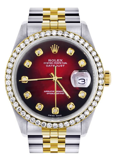 big red dial rolex|Rolex watch with red face.